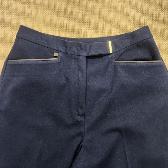 Ralph Lauren Womens High Rise Straight Leg Classic Equestrian Style Pants Navy 8 - Picture 6 of 10